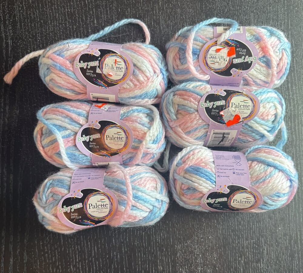 Lot of 6 Palette Series 037 Baby Yarn in Eliza